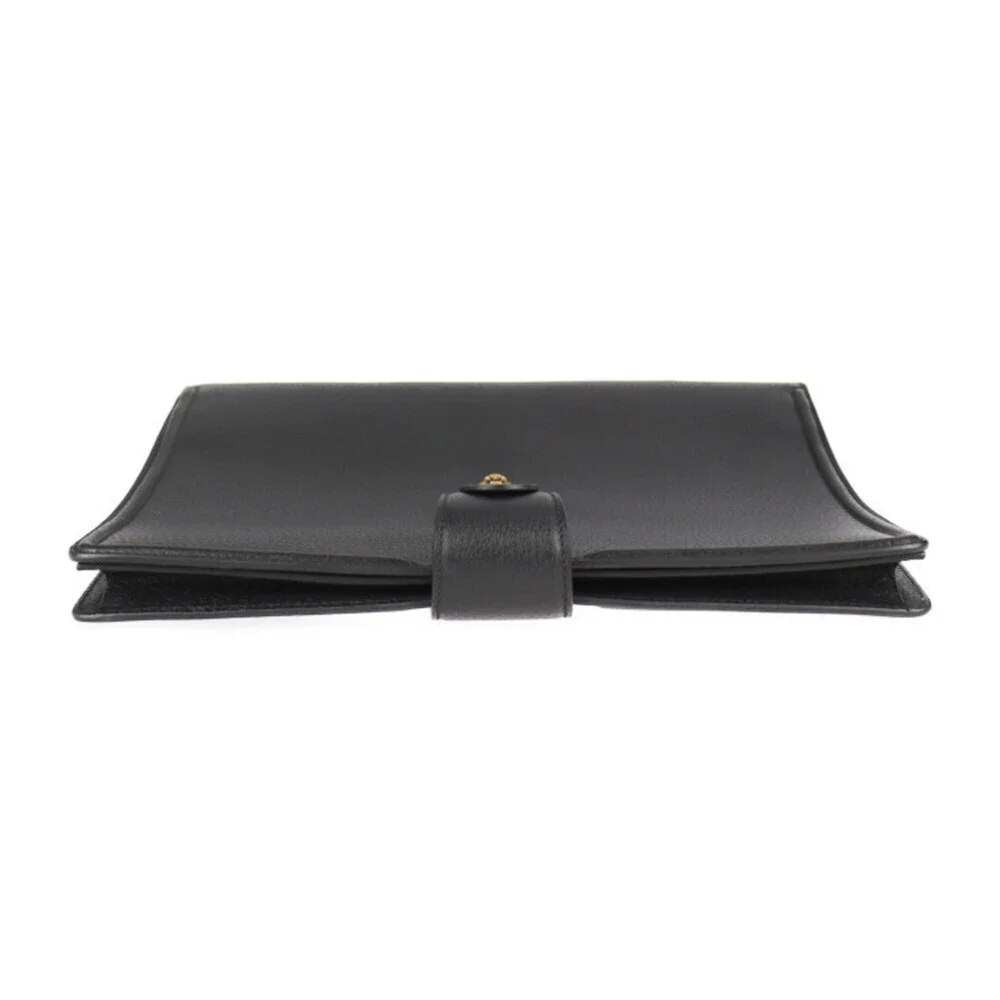 GUCCI Authentic Black Leather Tote Bag - Picture 4 of 9